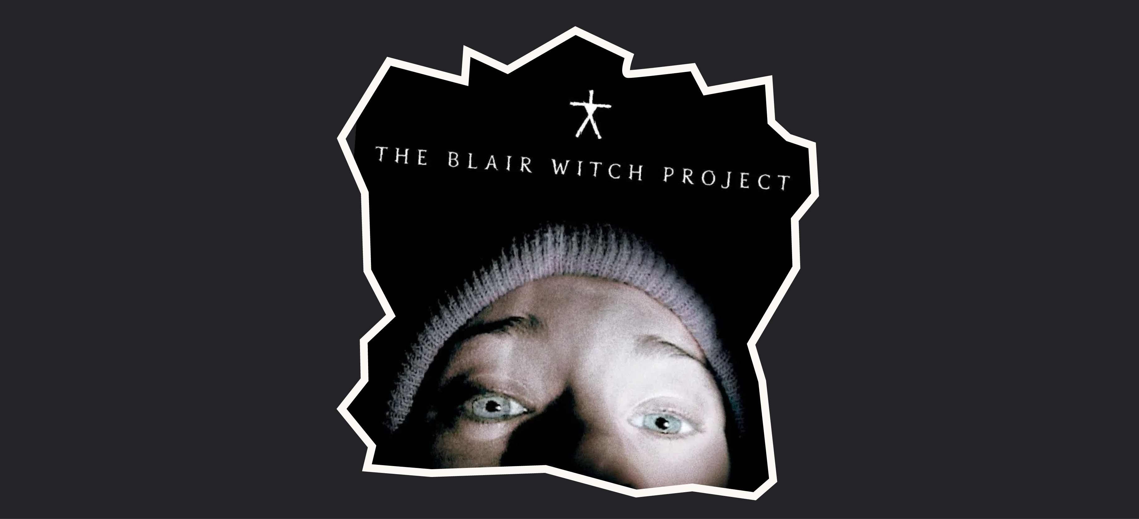 The Blair Witch project poster cut out on black background