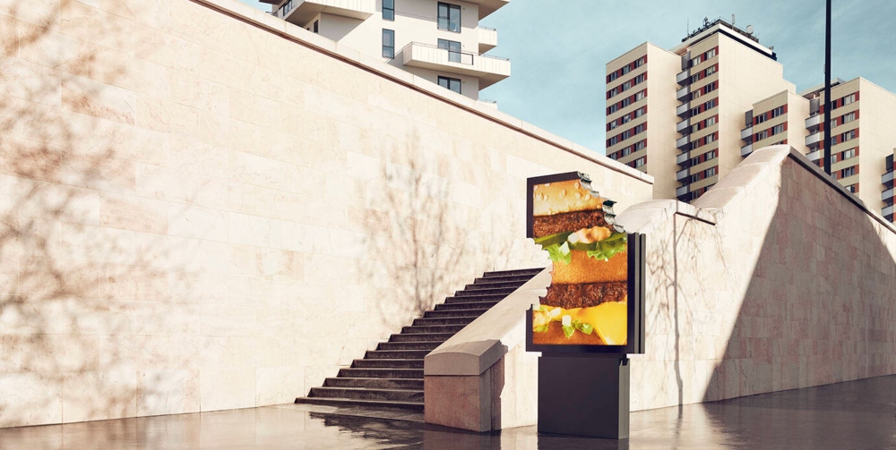 billboard showing mcdonalds burger